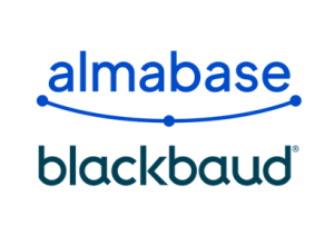 almabase and blackbaud logos