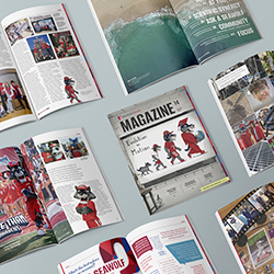 Covers and spreads from the magazine.